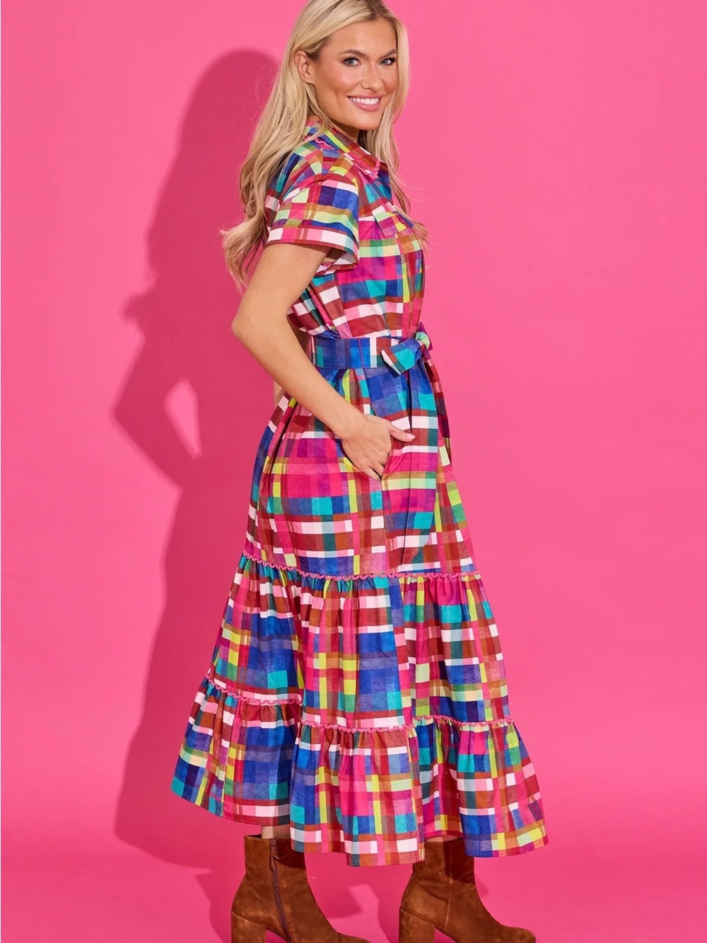 Alden Adair Rachel Dress Circus Plaid